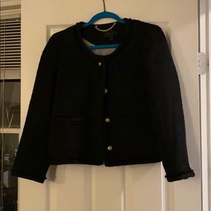 Classic black tweed blazer